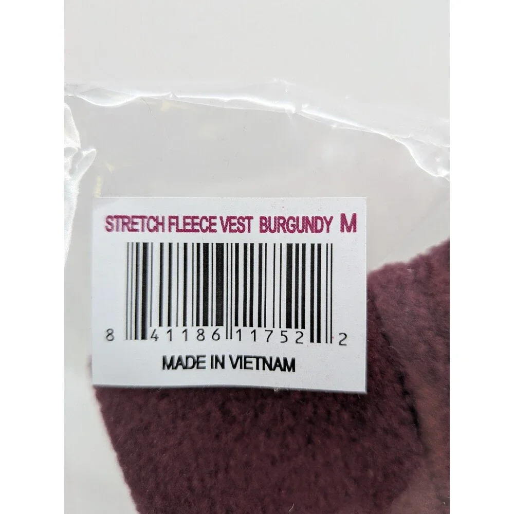 GOOBY Stretch Fleece Vest Dog Sweater Coat Burgundy Medium M New Puppy Pet Warm